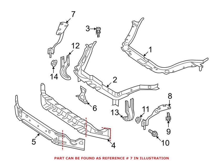 Mercedes Headlight Bracket - Passenger Right 1716203214